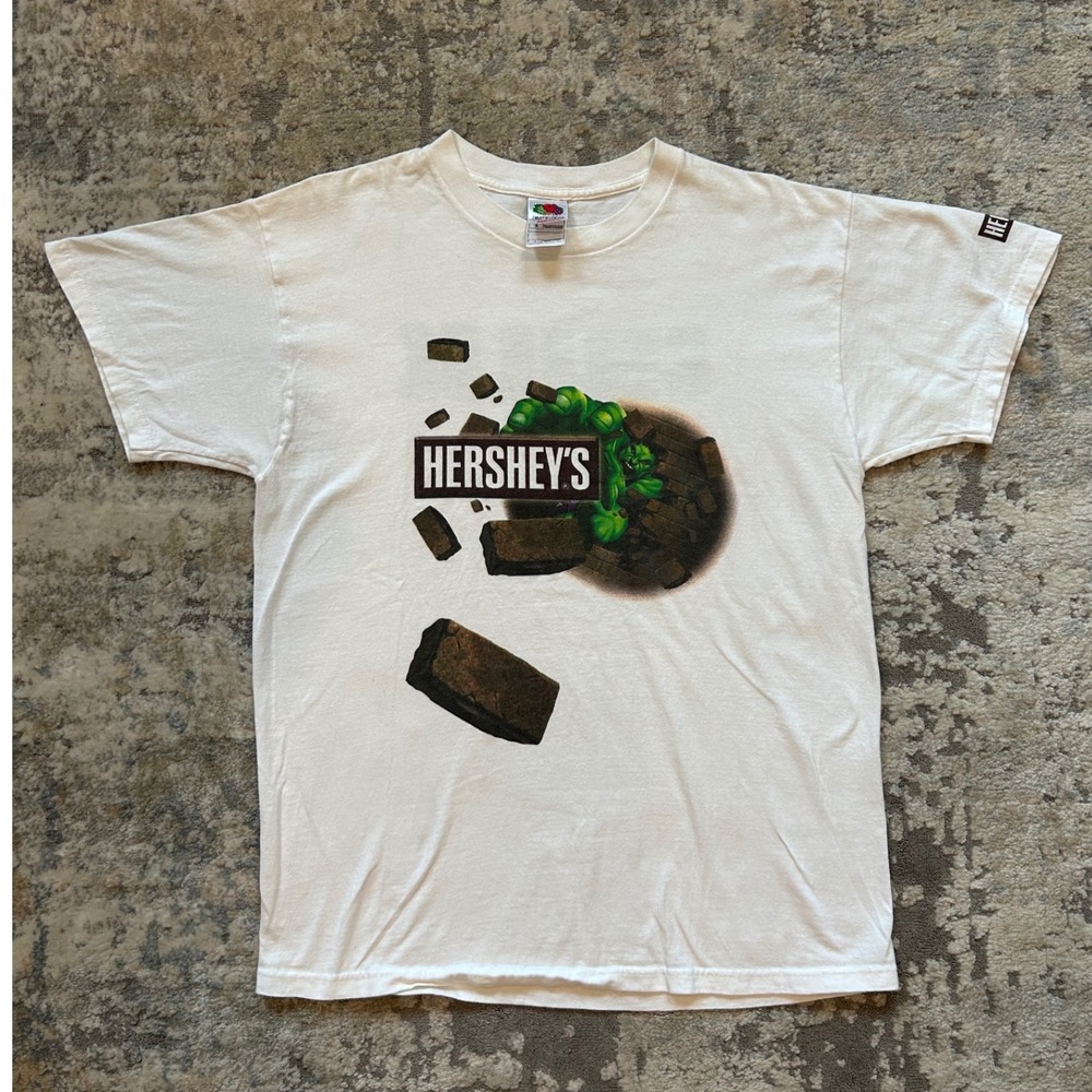 VTG Hersheys Marvel Incredible Hulk Collab‎ fruit of the loom L cotton